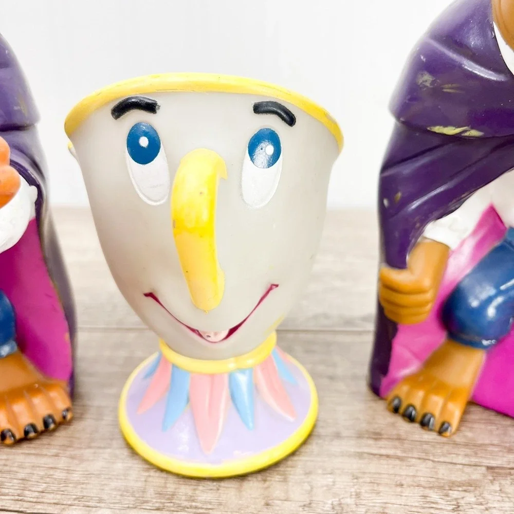 VTG‎ Disney Beauty and The Beast Hand Puppet Figure Pizza Hut 1992 Teacup Chip